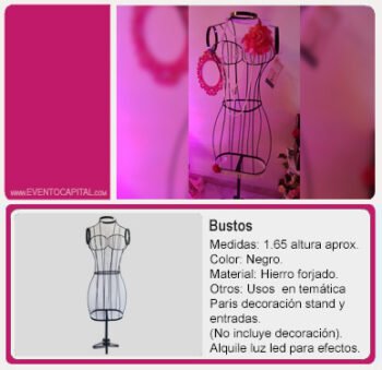 Alquilar Bustos en hierro - maniqui para eventos paris para fiestas y eventos en Bogotá - ver precios y fotos de alquileres económico para fiestas y eventos